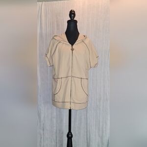 Style & Co. Tan Hoodie Utility Jacket